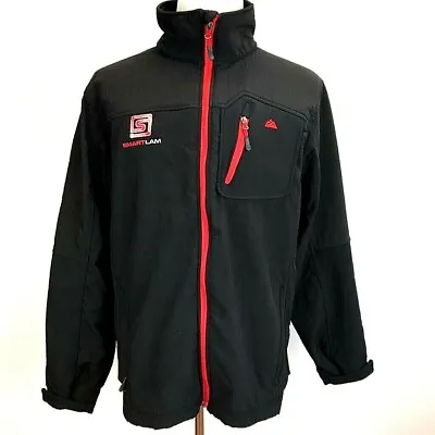 Snozu Performance Mens Jacket Black Red Full Zip Fleece Lined Smart Lam XL • $15.44