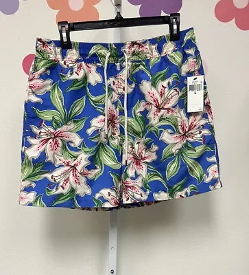 Polo Ralph Lauren 5.75-Inch Traveler Classic Seaside Lilies Swim Trunks Sz M NWT • $44.99