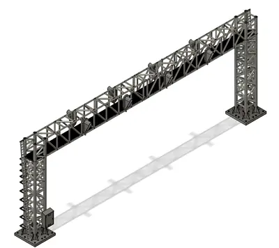 N Scale - Signal Bridge 4 Track 33mm Vertical Signals • $30