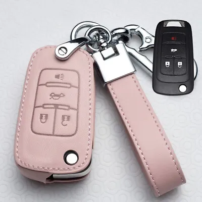 Leather Remote Car Key Case Cover Fob Holder For Chevrolet Malibu Skin Protector • $15.30