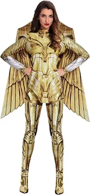 £9.99 • Buy Wonder Woman Gold Hero Fancy Dress WW84 Costume Medium / Large 12/14