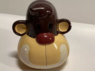 Ceramic Brown Monkey Head Piggy Bank Ankyo Piggy Bank  • $4.09