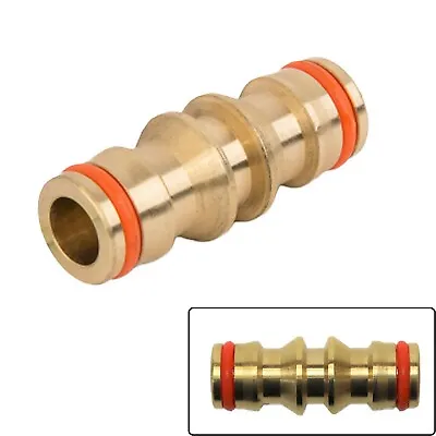 £2.95 • Buy 2 Way Garden Brass Hose Connector Joiner Coupler Watering Water Pipe Tap Male