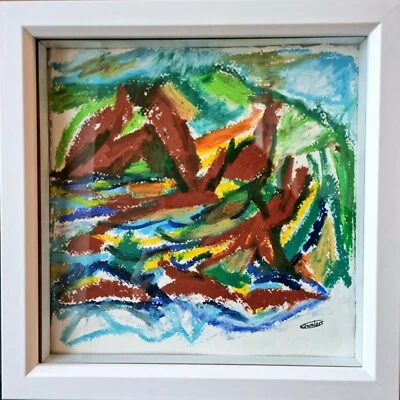 £195 • Buy The Lizard Cornwall Seascape 3 Nigel Waters Original Oil Paper Signed Framed Art
