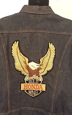 Levis  Honda Gold Wing Jacket Large 70s Motorcycle Denim Jean Club Hog Trucker • $513.92