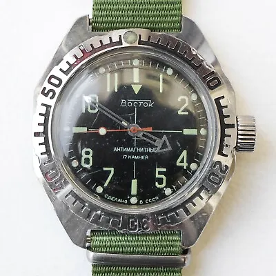 Vintage Vostok Watch Amphibia Antimagnetic Mechanical USSR Russian Soviet Rare • $49.99