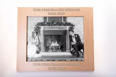 £16.99 • Buy Personalised Wooden Photo Frame Valentine Anniversary Birthday Wedding Gift 10x8