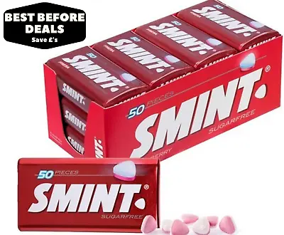£8.99 • Buy Smint XXL Strawberry Sugar Free Tin 50pcs - 12 X 35g - BBE 05.2022 - Out Of Date