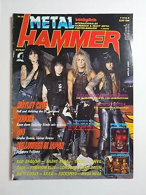 Metal Hammer Magazine 1989 Motley Crue Scorpions Ozzy Osbourne Sodom In... • $8.99