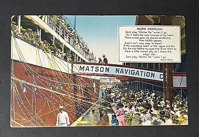 1929 Ss Golden Bear Ship Sydney Nsw / Hawaii Matson Navigation Postcard Signed ! • $19.99