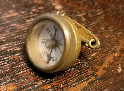 Marble's Gladstone Michigan Antique Brass Compass Pin Back • $175