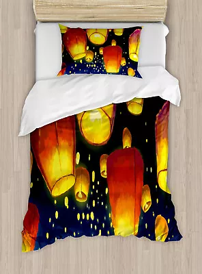 £32.99 • Buy Lantern Duvet Cover Set Floating Fanoos Chinese