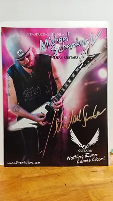 MICHAEL SCHENKER V DEAN V GUITARS ORIGINAL 2005 PRINT AD    S4 • $7