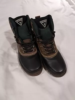 Vintage 90s GUESS Heavy Sole Hiking Boots Size 8 Made In Romania 🇷🇴  • $39.99