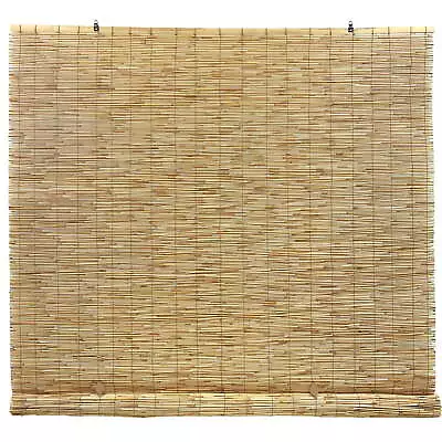 6' X 6' Cord Free Peeled And Polished Reed Roll-Up Outdoor Sun Shade  • $33.40