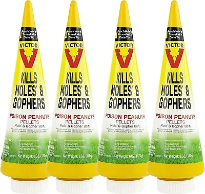 Victor M6006 Outdoor Mole & Gopher Poison Peanuts - Mole And Gopher Bait... • $25.99