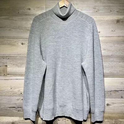 J. Crew Destination 100% Merino Wool Gray Saddle-Sleeve Turtleneck Sweater XXL • $29.95