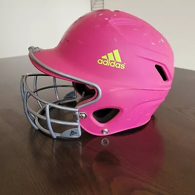 Adidas Destiny Softball Batting Helmet Face Guard Pink Adjustable 6 3/8 - 7 5/8 • $19.99