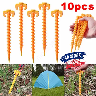 $23.20 • Buy Tent Pegs Screw In Hard Standing Ground Drill In Caravan Camping Tent Awning Peg