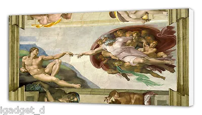 Michelangelo CREATION OF ADAM CANVAS PRINT Home Wall Decor Art Painting Giclee • $32.24