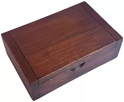 Wooden Box Bamboo With Elephant Nickle Keepsake Jewelry Trinket Box Storage • $13.66