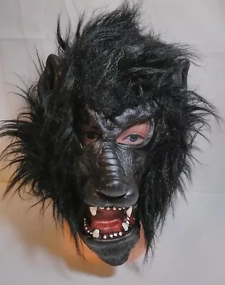 Fun World / Easter Unlimited - Black Monster Werewolf Halloween Full-Head Mask • $21.60