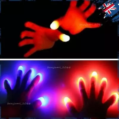 2-10pcs Magic Light Up Finger Fingers LED Tricks Thumb Props Lights Novelty Toys • $8.54