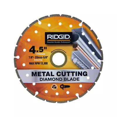 RIDGID Diamond Blade Metal Cutting Segmented Rim Angle Grinder Tool 4.5 Inch New • $22.59