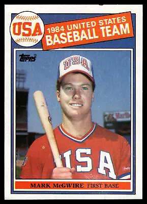 1985 Topps Mark McGwire  #401 USA OLY RC Baseball Card • $19.99