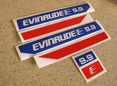 Evinrude Outboard Vintage Decal Kit 9.9 HP Die-Cut FREE SHIP + FREE Fish Decal! • $15