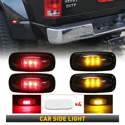4X Smoked LED Fender Side Marker Lights For 03-18 Dodge RAM 2500 3500 Dually Bed • $14.99