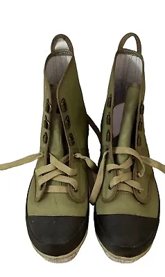 Hodgman Caster Fishing Wading Boots Felt Soles Canvas Gene Lockwood's Size 9 • $19