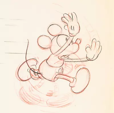 Walt Disney Studios Of 1935 - Animation Drawing MICKEY MOUSE + CERTIFICATE • £385.77