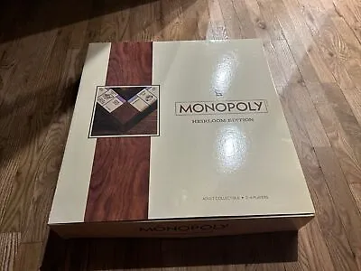 Monopoly Heirloom Edition With Wooden Cabinet Game Board • $199.99