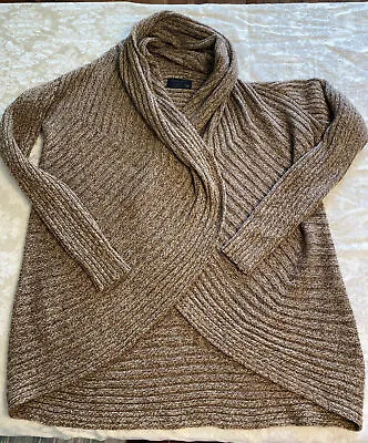 Efrata Global Brown Ribbed Shawl Cardigan Alpaca No Size • $16.20