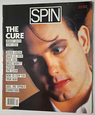 Spin Magazine (Mar 1988) CureRobert Smith/Debbie Gibson/Pere Ubu/Clash/D L Roth • $29.99