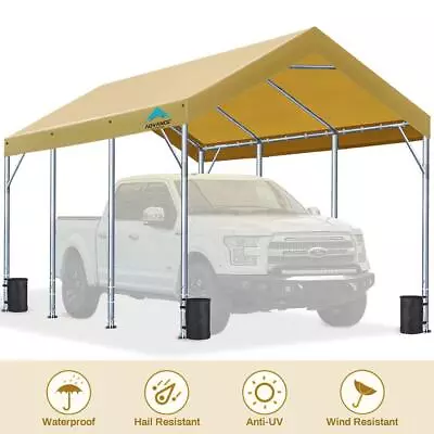 ADVANCE OUTDOOR Adjustable Carport 10'x20' Car Shelter Storage Canopy Shed Tent • $249.99