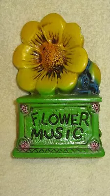 Original Mid Century Ceramaster Chalkware Flower Music Savings Bank/stopper • $14.88
