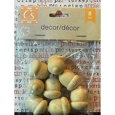 Crafters Square Wood Acorns For Fall Crafting. Solid Wood 1 Inch • $3.95