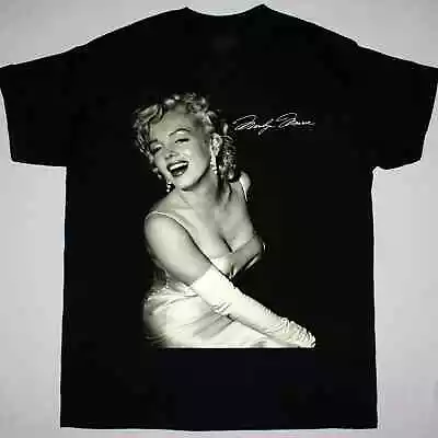 Marilyn Monroe Signature T-Shirt Short Sleeve Cotton Black Women - Free Shipping • $14.99