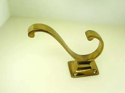 Vintage Solid Brass Wall Coat Hook - 3 3/4  Tall - Last One • $9.99