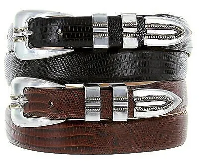 Vincente Italian Calfskin Genuine Leather Designer Dress Belts 1-1/8  Wide • $34.95