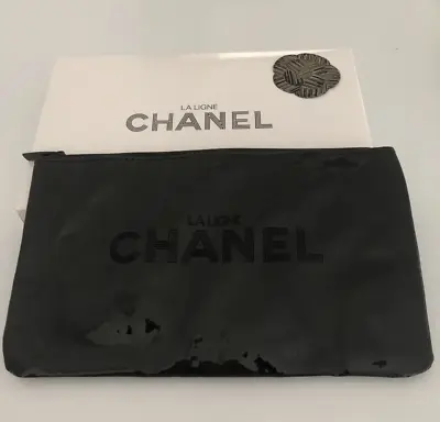 Chanel Toiletry Cosmetic Bag Pencil Bag La Ligne  Glossy Pouch In Gift Box • $45
