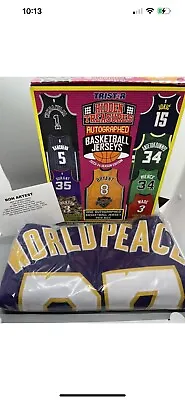 Ron Artest Signed Los Angeles Purple Meta World Peace Basketball Jersey (JSA) • $77