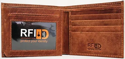 $29.99 • Buy RFID Security Lined Leather Wallet Quality Full Grain Cow Hide Leather. 11049