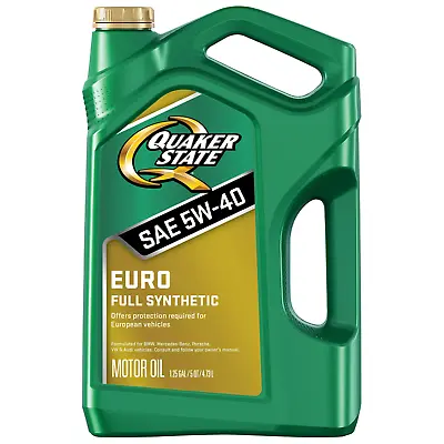 Quaker State Euro Full Synthetic 5W-40 Motor Oil 5-Quart • $22.88