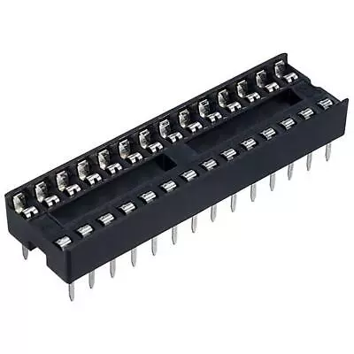 10 X TruConnect 28 Pin DIL Socket 7.62mm PDIP IC Socket Arduino Uno ATmega328P • £6.99