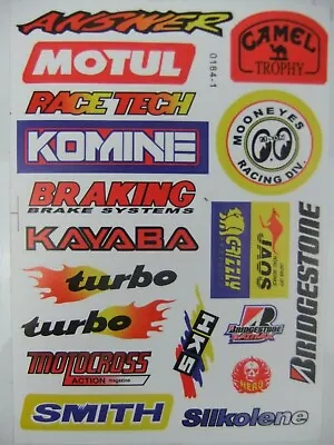 New 19 Sticker Kit Universal Motocross Decals Renthal Bell KAYABA Smith Camel  • $7.78