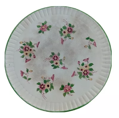 Cake Plate By Moriyama Japan Floral *Crazing *Discoloration VINTAGE!  Jun23 • $19.79