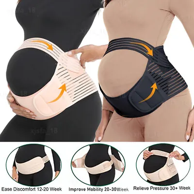Maternity Belt Pregnancy Push Up Belly Band Waist Abdominal Back Support Brace • £14.99